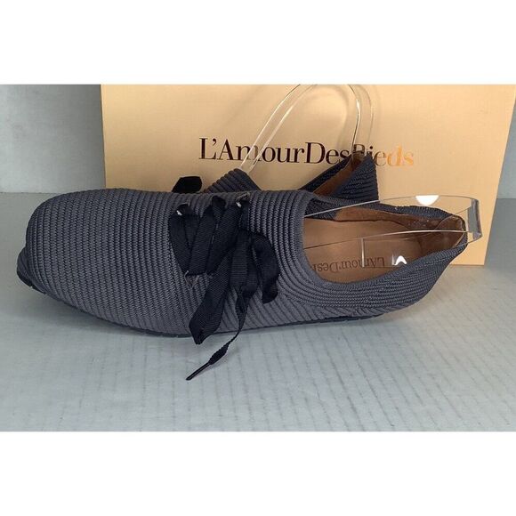 L'Amour Des Pieds Women's 7.5 Dark Gray Black stretch loafers - New - Picture 4 of 6